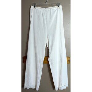 Vtg Pants Liner White Pettipants Slip Nylon Underwear Intimates Layers Womens L